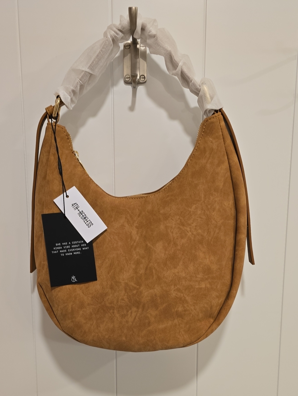 Classic Tan Hobo Shoulder Bag